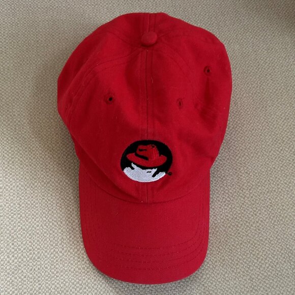 Red Hat Baseball Cap Hat with RedHat Linux Logo - Picture 2 of 15